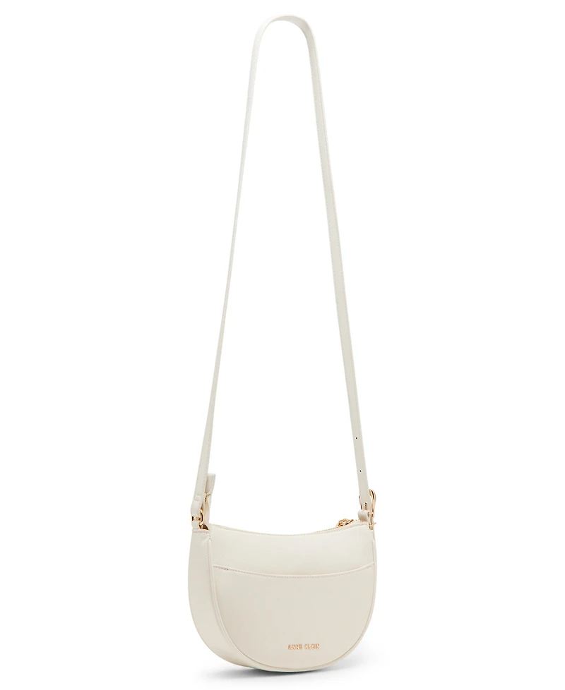 Anne Klein Sculpted Buckle Small Crossbody Bag