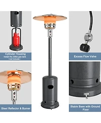 Gouun 50000 Btu Stainless Steel Propane Patio Heater with Trip over Protection