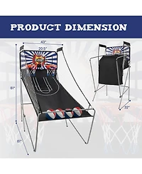 Gouun Dual Shot Basketball Arcade Game with 8 Game Modes and 4 Balls