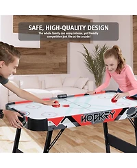Sugift 48" Foldable Air Hockey Table, Mid-Size Indoor Game Table w/Led Scoreboard, Pushers & Pucks, Easy Assembly