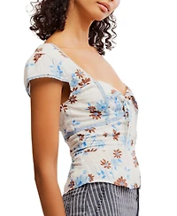 Free People Women's Call Me Baby Blouse - White Combo