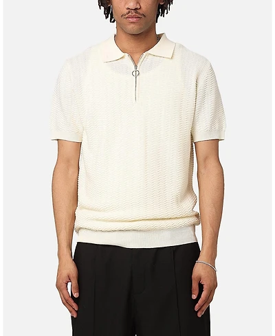 Xxiii Herringbone Quater Zip Polo Shirt