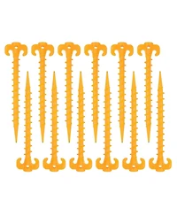 Ayamaya Yellow Vortex Ground Anchors - Premium 8-inch Spiral Tent Stakes for Sand and Soil -12-Pack