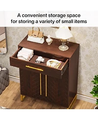 Tribesigns Shoe Cabinet with Doors, 20 Pairs Shoe Storage Cabinet with Drawer for Entryway, Modern Shoe Rack Organizer with Adjustable Shelves