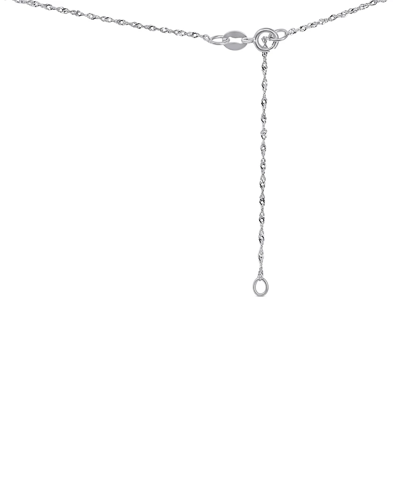 Macy's Cultured Black Peacock Tahitian Pearl (10mm) Pendant Necklace in 14k White Gold, 16" + 2" extender