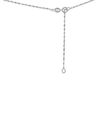 Macy's Cultured Black Peacock Tahitian Pearl (10mm) Pendant Necklace in 14k White Gold, 16" + 2" extender