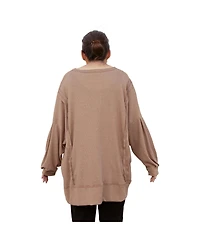 Plus Long Sleeve Casual Knit Top