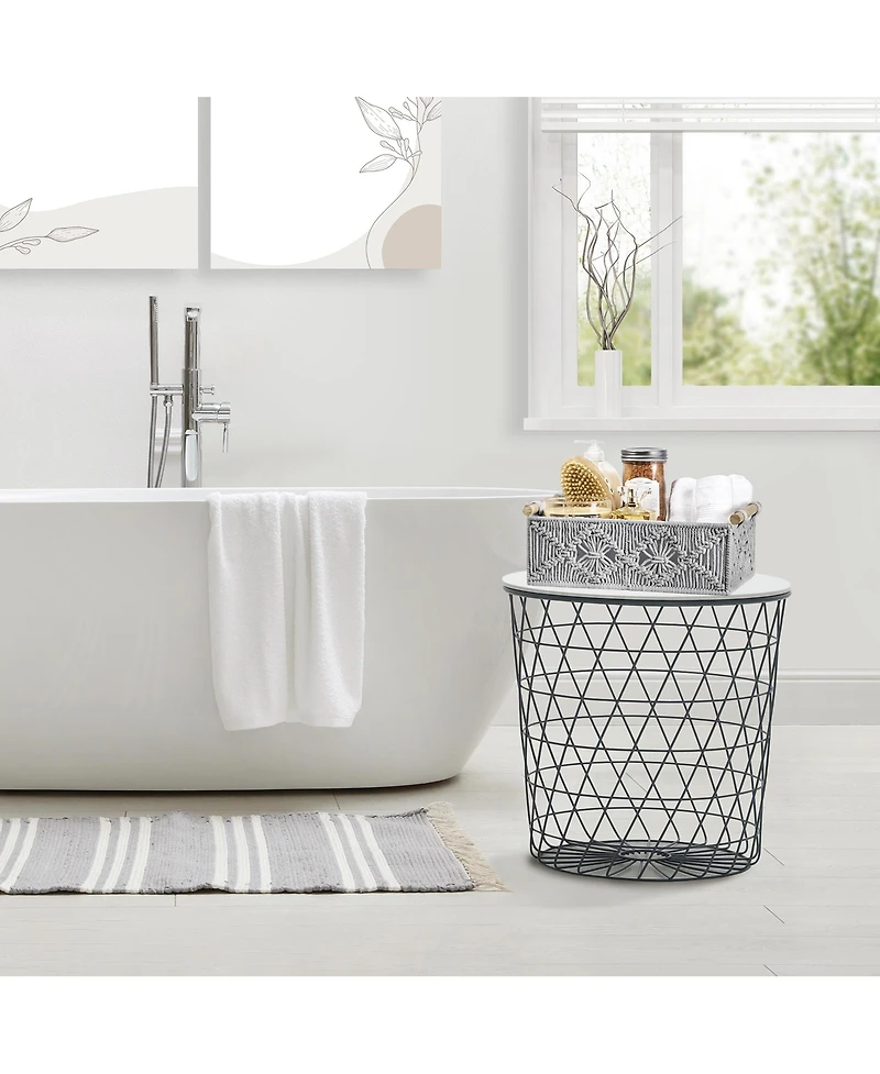 Sorbus 2-Pack Handmade Storage Paper Rope Baskets Set: Bohemian Design for Household Essentials - Durable, Compact, Perfect All Decor