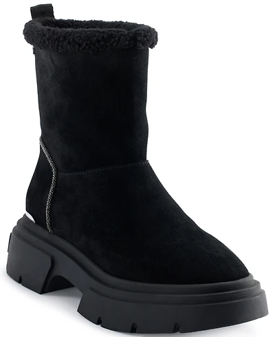 Dkny Women's Frankie Block Heel Winter Booties