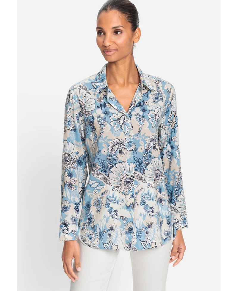 Olsen Women's Floral Print Shirt