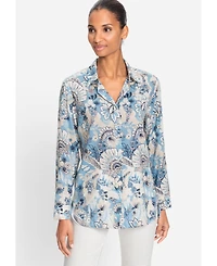 Olsen Women's Floral Print Shirt