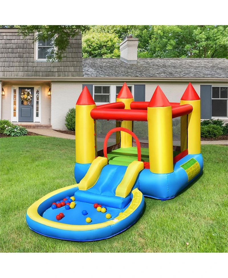 Gouun Inflatable Kids Slide Bounce House with 550w Blower