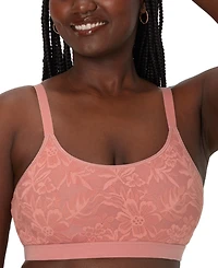 Bali Women's Breathe Lace-Overlay Bralette Dfcmbr