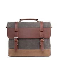 Tsd Brand Stone Creek Waxed Canvas Large Messenger Bag