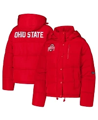 Hype and Vice Women's Scarlet Ohio State Buckeyes Puffer Jacket