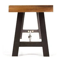 Acacia Wood Dining Bench–Indoor/Outdoor Bench for Living Room or Patio(2PK)-The Pop Home