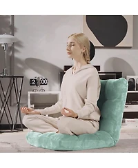 Adjustable 14-Position Floor Chair Folding Lazy Gaming Sofa Cushioned