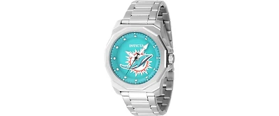 Invicta Men's 47924 Nfl Miami Dolphins Quartz 3 Hand Light Blue Dial Watch