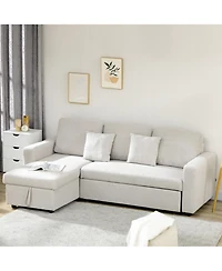 Homcom Sectional Sleeper Sofa with Pull out Bed
