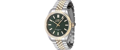 Invicta Men's 47485 Specialty Quartz 3 Hand Green Dial Watch