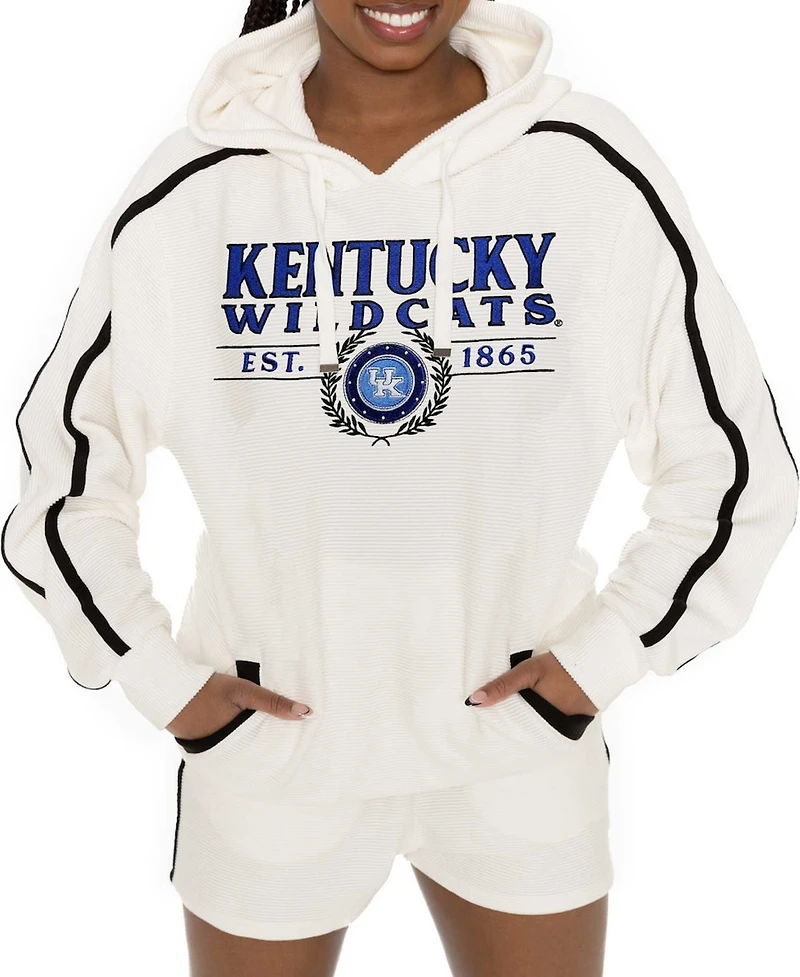 Gameday Couture Women's Cream Kentucky Wildcats Down, Set, Go Pullover Hoodie and Shorts Set