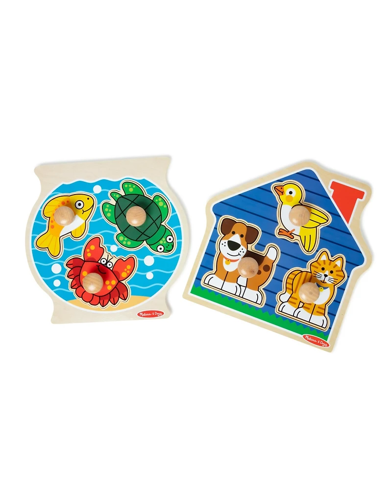 Melissa and Doug Animals Jumbo Knob Wooden Puzzle Set