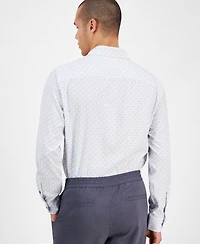Alfani Men's Yvan Round-Print Dress Shirt, Exclusively at Macy's