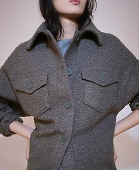 Mango Women's Pockets Detail Boucle Jacket