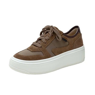 Linea Paolo Gains Lace-Up Leather Platform Sneakers