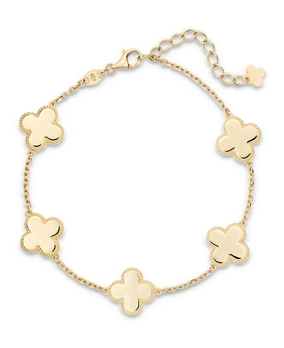 Devata Clover Chain Bracelet in 14K Gold, 6.5 in adj to 7.5 in, approx. 4.7 grams