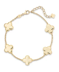 Devata Clover Chain Bracelet in 14K Gold, 6.5 in adj to 7.5 in, approx. 4.7 grams