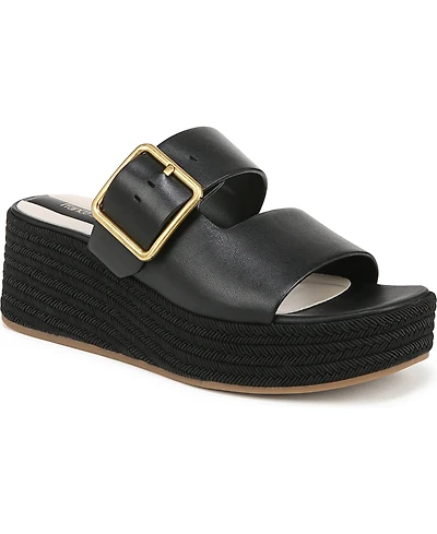 Franco Sarto Women's Taziana Open Square Toe Espadrille Slide Platform Sandals