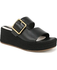 Franco Sarto Women's Taziana Open Square Toe Espadrille Slide Platform Sandals