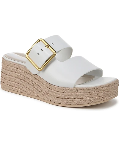 Franco Sarto Women's Taziana Open Square Toe Espadrille Slide Platform Sandals