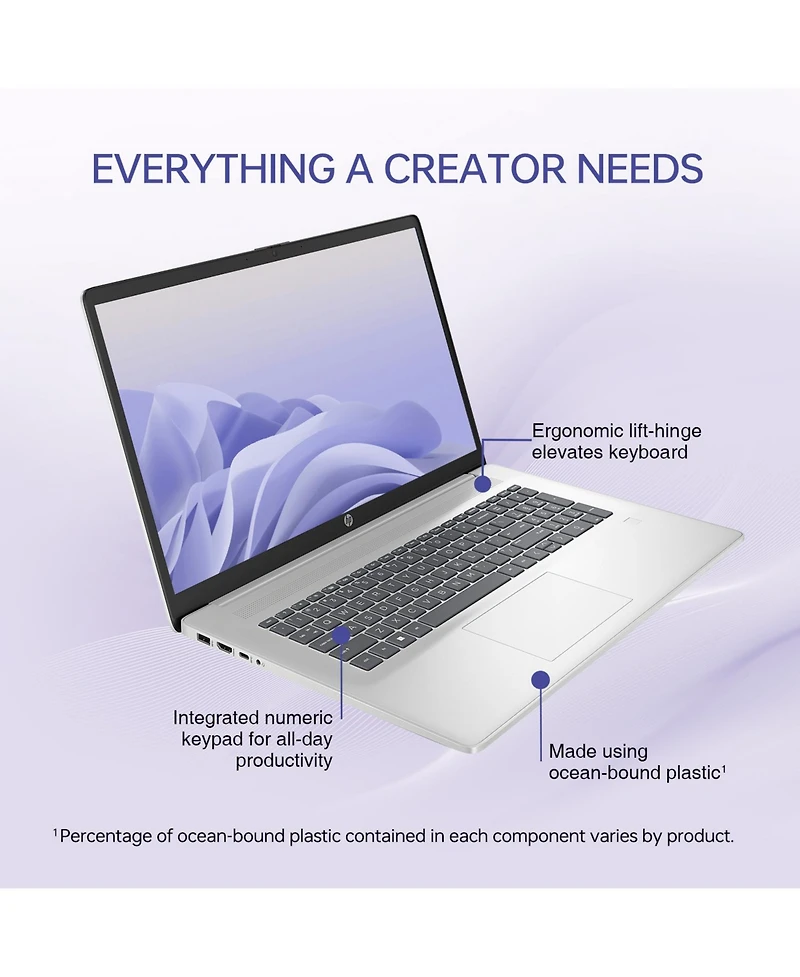 Hp Essential 17.3" Daily Traditional Laptop Intel Core i7 1355U 8GB Ram Intel Iris Xe Graphics 512GB Ssd Storage Windows 11 Home Fhd 60Hz