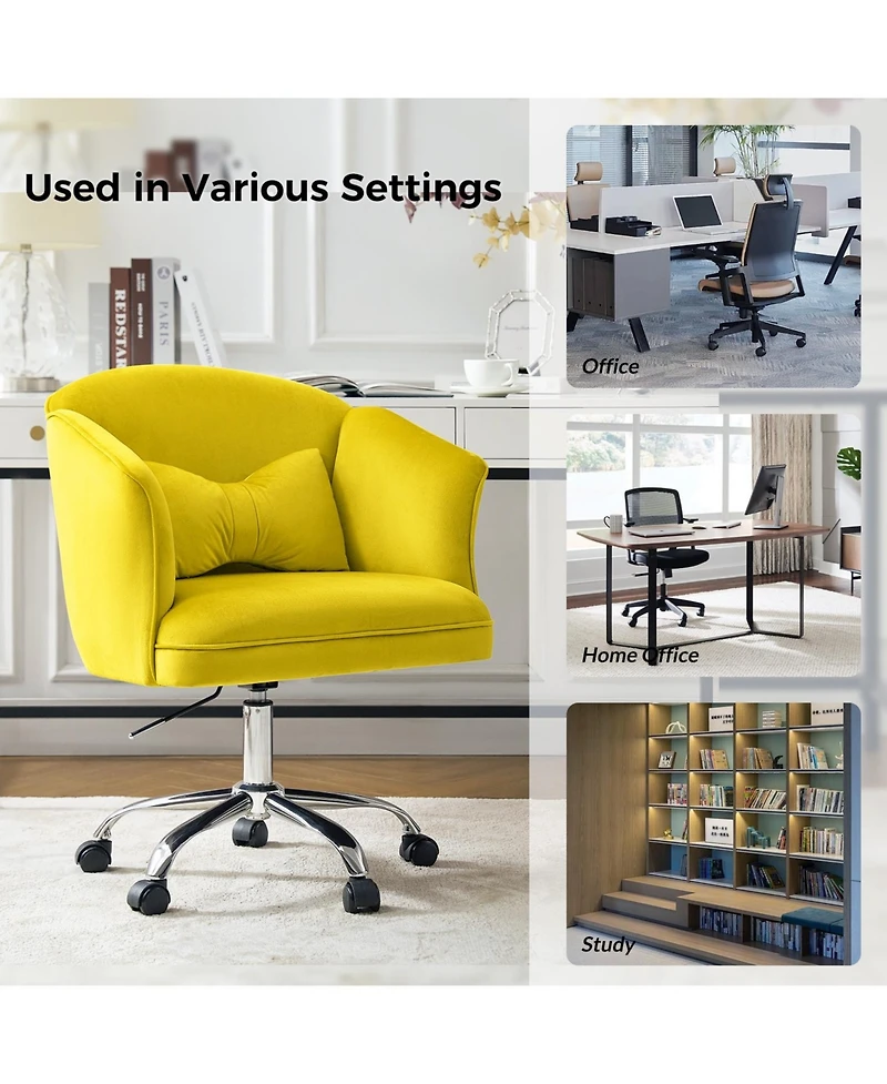 Hulala Home Samuel Modern Office Chair with Flared Arm