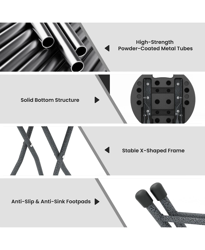 Gouun Folding Stool with Built-in Handle for Adults-2 Pieces