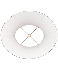 Springcrest Pewter Gray Medium Oval Lamp Shade 9" Wide and 7" Deep at Top x 15" Wide and 13" Deep at Botttom x 10.5" High (Sp