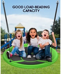 Everyfun 43" Saucer Tree Swing for Kids Adult, Waterproof Flying with Adjustable Hanging Straps, Seats Backyard Outdoor Indoor