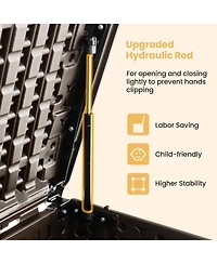 Gouun 130 Gallon Patio All Weather Storage Container with Lockable Lid