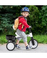 2-In-1 Kids Tricycle Auxiliary Balance Bike with Detachable Pedals Toddler Tricycle
