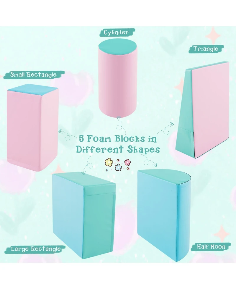 Gouun 5-Piece Kids Climb and Crawl Activity Playset