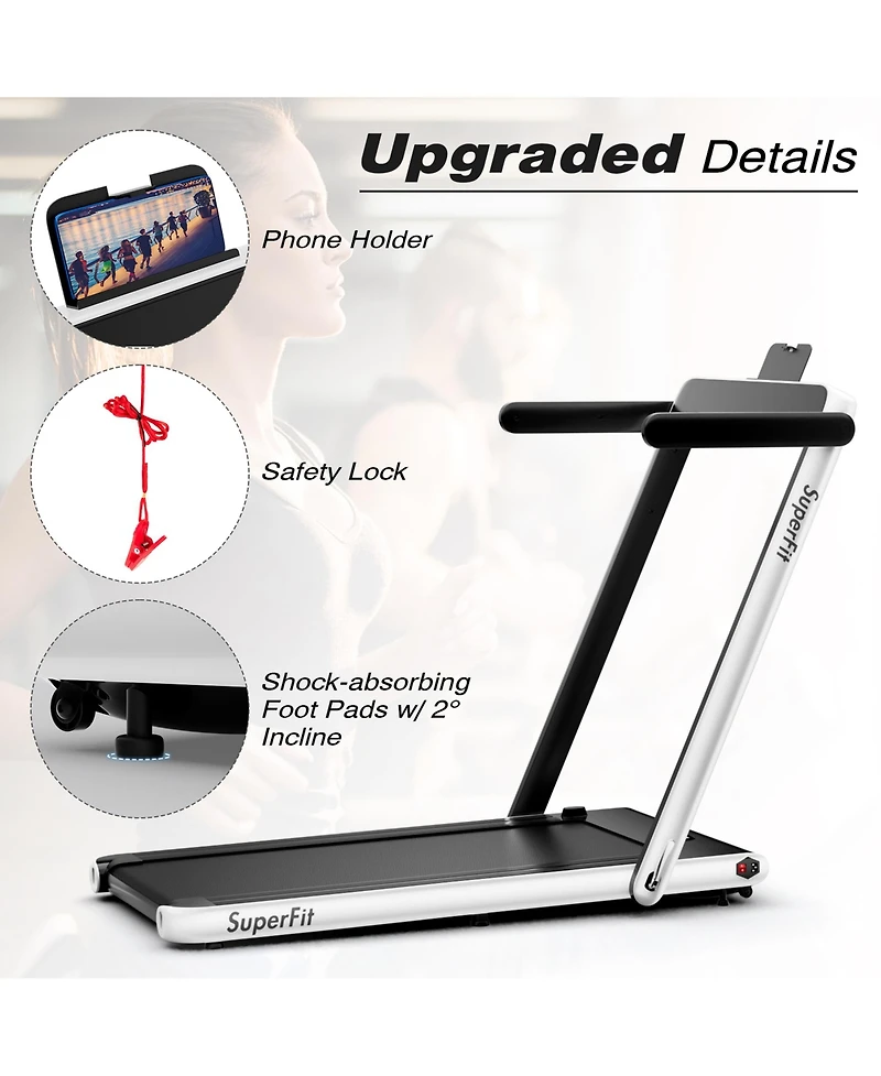 Gymax Motorized Treadmill Folding Under Desk Electric w/ App