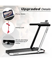 Gymax Motorized Treadmill Folding Under Desk Electric w/ App