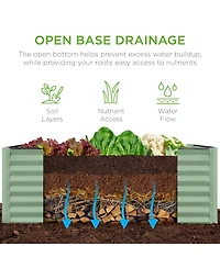 Best Choice Products 4x2x2ft Outdoor Metal Raised Garden Bed, Planter Box for Vegetables, Flowers, Herbs