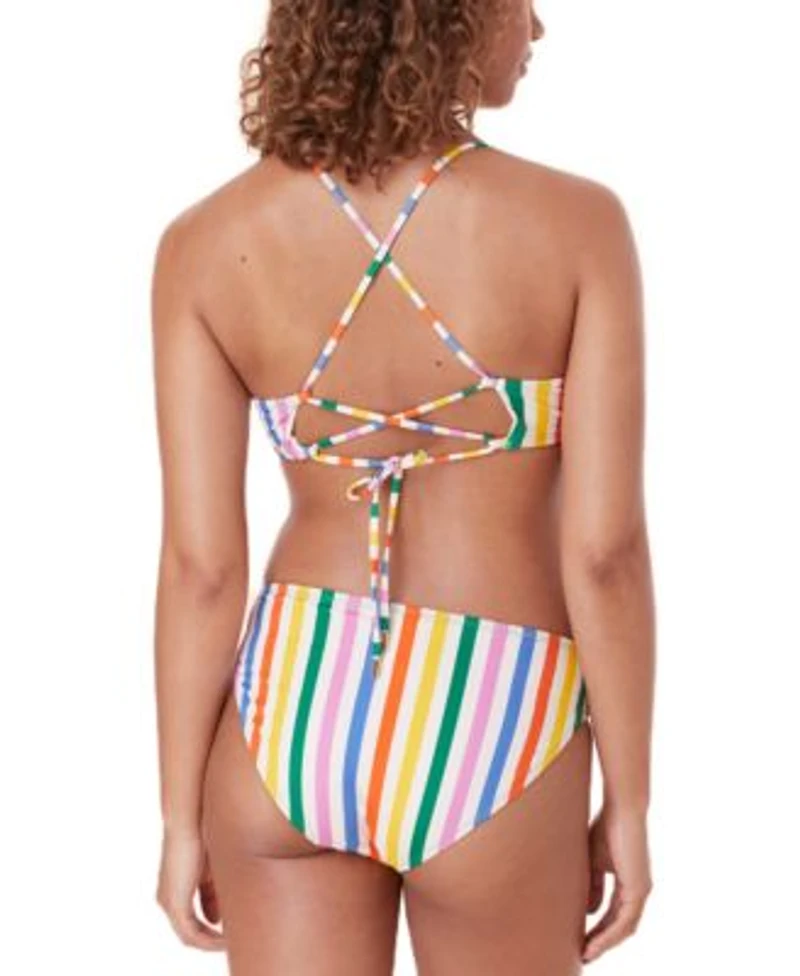 Andie Womens Fiji Striped Bikini Top Bottoms