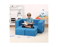 gaomon Kids Play Couch, 3Pcs Modular Kids Couch Toddler Couch for Playroom Bedroom Furniture