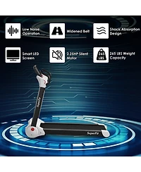 Gymax Folding 2.25HP Electric Treadmill Running Machine w/ Led Display