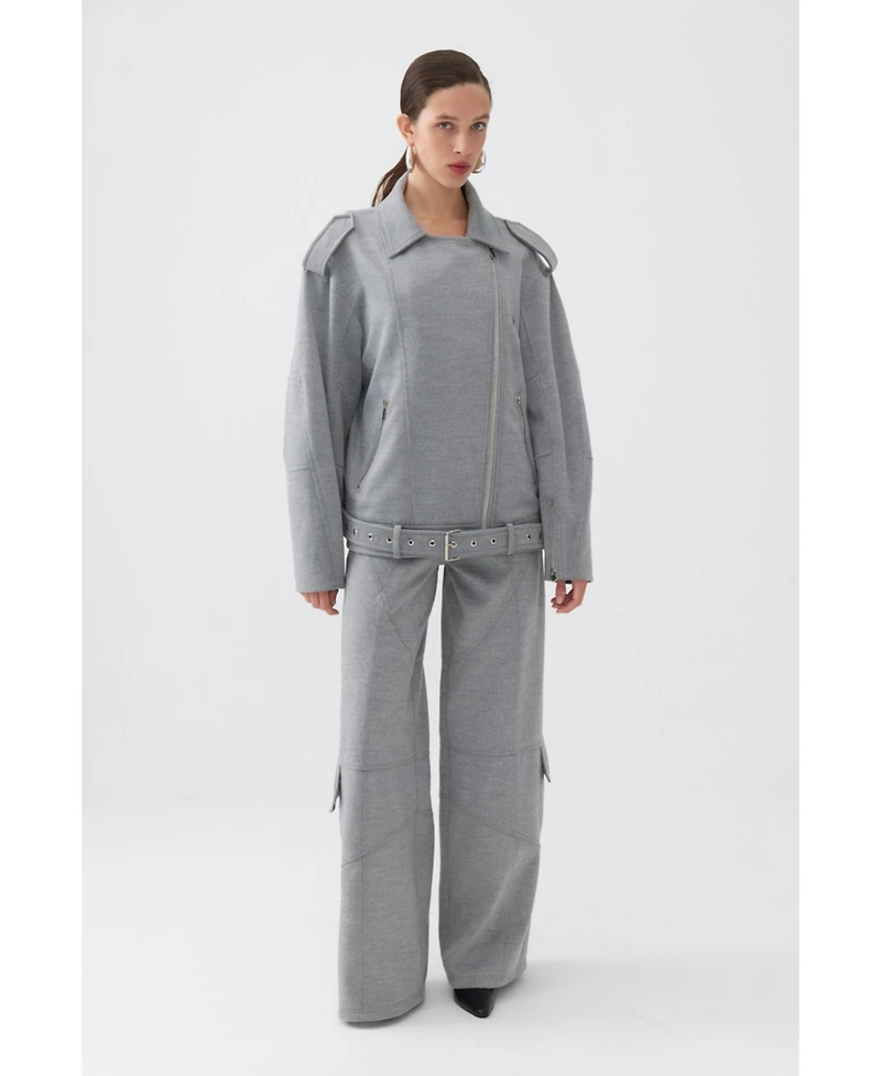Nocturne Women's Oversized Double-Breasted Coat