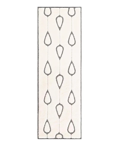 Bayshore Home Textured Tones Drops 2'7"x8' Runner Area Rug